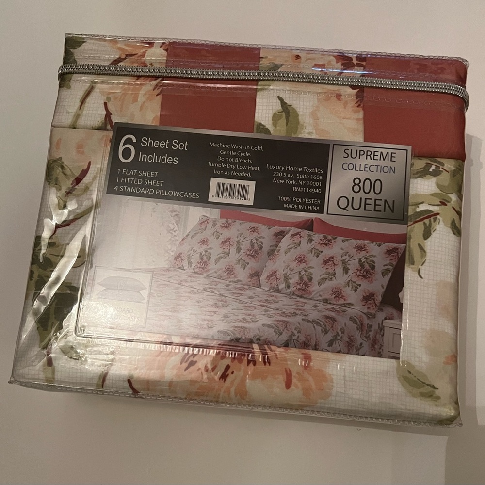 6 pieces supreme collection of bedsheet set queen size